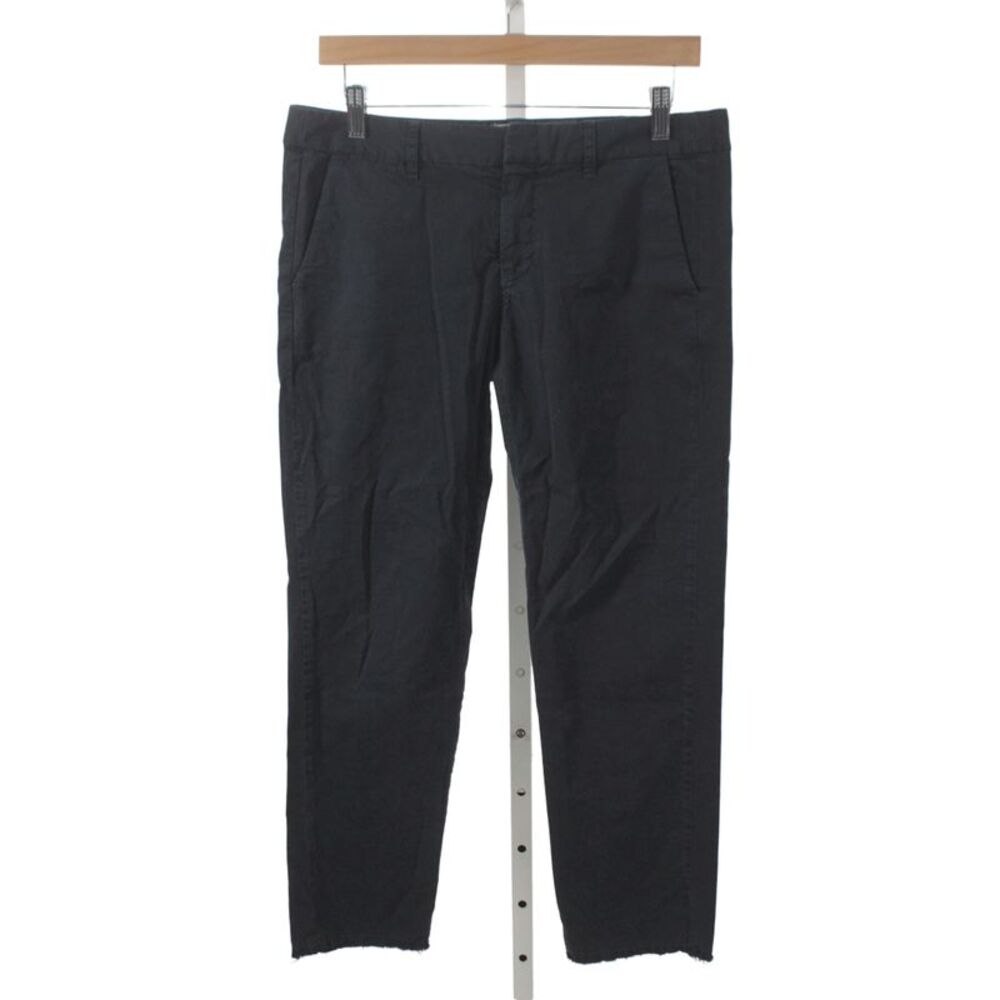 Nili Lotan Womens Black Chino Pants Button Closure 24in Inseam Size 4